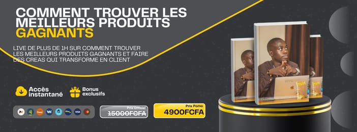 « Trouver un produit gagnant en Afrique : la méthode complète (Live 1h) »