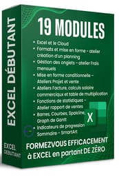 Excel Débutant : Maîtrisez les Bases avec 19 Modules Essentiels & Analyses