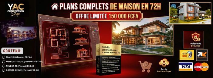 🏠 PLAN COMPLET DE MAISON SUR-MESURE EN 72H | Architecture Tropicale + Métré + Rendu 3D