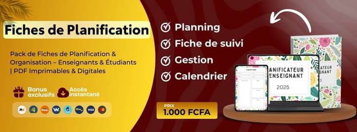 Pack de Fiches de Planification & Organisation (Enseignants)