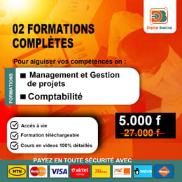 2 Formations complètes : Management et gestion de projets + Comptabilité