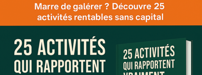 25 Activités qui rapportent vraiment depuis ton quartier