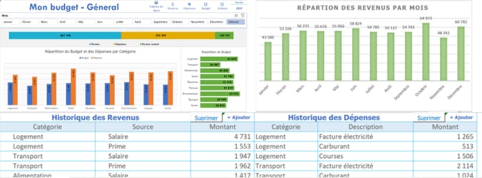 💰 Mon Budget – Tableau Excel Automatisé et Intelligent