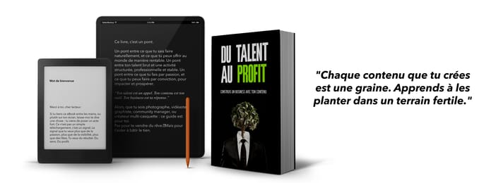 DU TALENT AU PROFIT: CONSTRUIS UN BUSINESS AVEC TON CONTENU