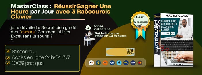 MasterClass : COMMENT GAGNER 1H PAR JOUR SUR EXCEL AVEC 3 BOUTONS PRECIS DE TON CLAVIER ?