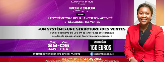 WORKSHOP EN LIGNE – 7 JOURS INTENSIFS : 28 janvier au 5 février