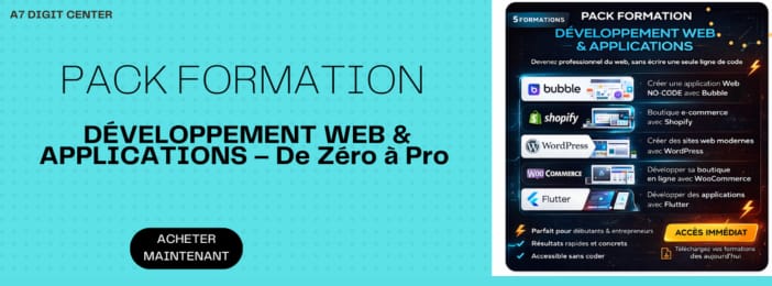 PACK FORMATION DÉVELOPPEMENT WEB & APPLICATIONS – De Zéro à Pro