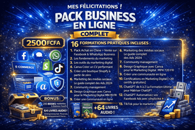 PACK BUSINESS EN LIGNE COMPLET