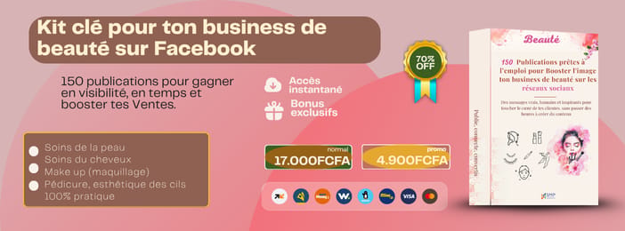 Kit Clé de 150 publications prêtes à l’emploi pour booster ton business de Beauté.