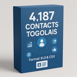 4187 contacts +228 pour vos ciblages 100% togo, gains de temps, campagnes SMS, WhatsApp et Telegram