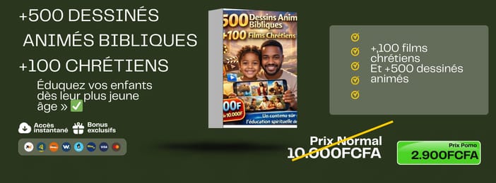 +500 dessinés animés bibliques et  +100 films chrétiens