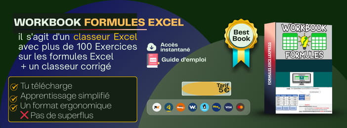 WORKBOOK Excel : 50 formules essentielles + 100 exercices pratiques