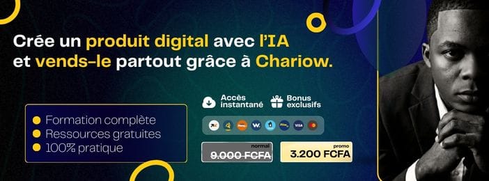 Crée un produit digital avec l’IA et vends-le partout grâce à Chariow.
