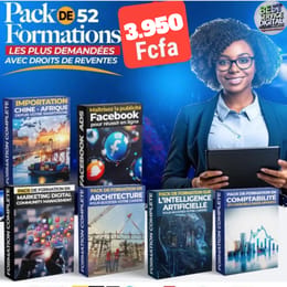 Pack de 52 FORMATIONS avec droit de revente