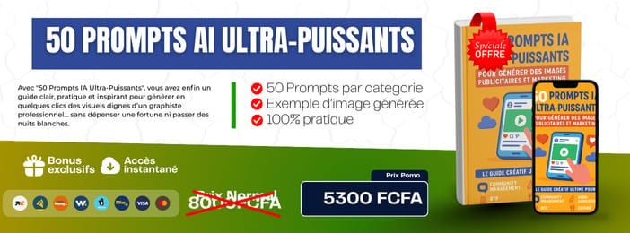 50 PROMPTS IA ULTRA-PUISSANTS POUR GENERER DES IMAGES PUBLICITAIRES ET MARKETING