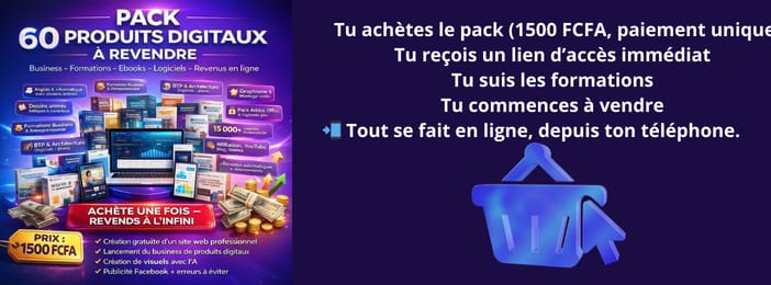 PACK 60 PRODUITS DIGITAUX (business, formation, ebooks)