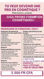 FORMATIONS COSMÉTIQUES (3 PACKS ).