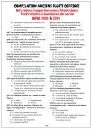 COMPILATIONS ANCIENS SUJETS CORRIGES INFAS TOUTES OPTIONS DE 2010 à 2023