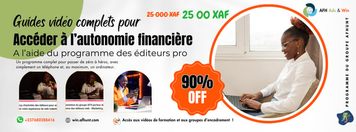 🎯 Formez-vous au marketing digital et commencez à gagner entre 1 000 et 25 000 FCFA dès le 3ᵉ jour !