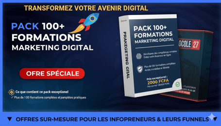 🚀 PACK DE PLUS DE 100 FORMATIONS EN MARKETING DIGITAL & LE BUSINESS EN LIGNE
