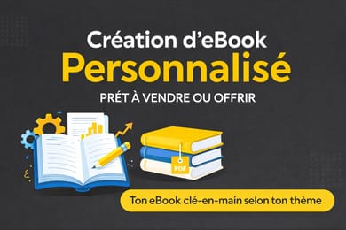 Je crée ton EBOOK sur n’importe quel sujet