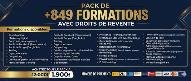 849 Formation Premium ( Bonus : +2000 EBOOK & LIVRE)