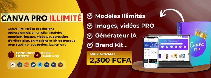 CANVA PRO ILLIMITÉ + 13 FORMATIONS OFFERTE