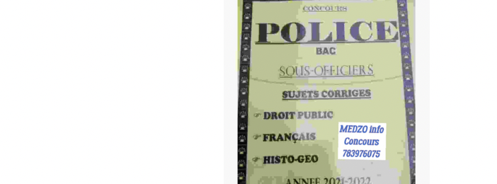 Fascicule Police Niveau Bac