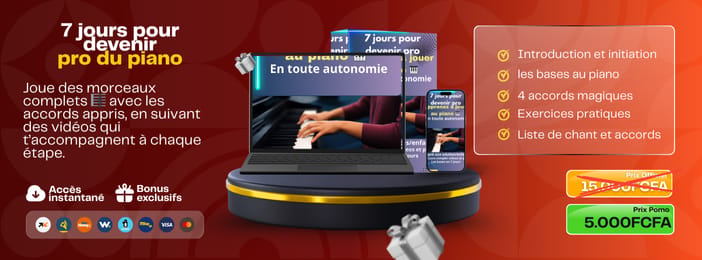 Piano facile apprenez, devenez pro en 7 jours, accès à vie aux cours