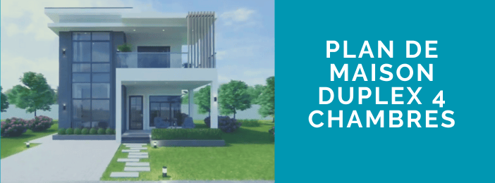 Plan de maison duplex de 4 chambres 1..