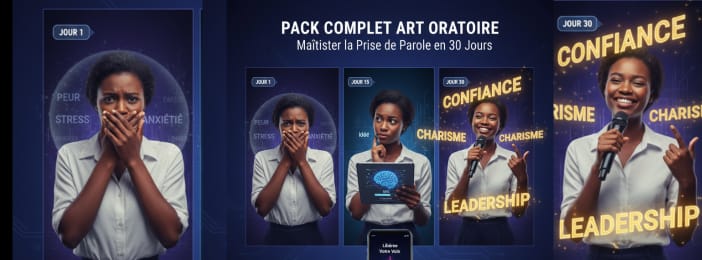 Pack Complet Art Oratoire – Maîtriser la Prise de Parole en 20 Jours