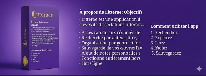 Application de résumés d'œuvres pour dissertation littéraire