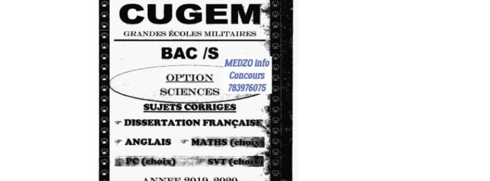 CUGEM NIVEAU BAC OPTION SCIENCE