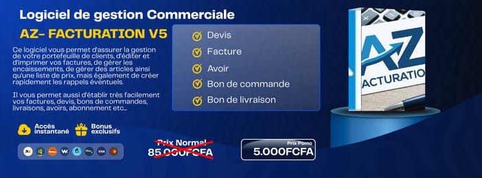 Logiciel de gestion commerciale AZ-facturation V5.1.18