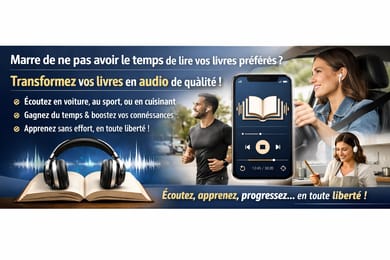 Transformez Vos eBooks, PDF, documents en Livres Audio HD avec le Pack Liberté Audio Complet