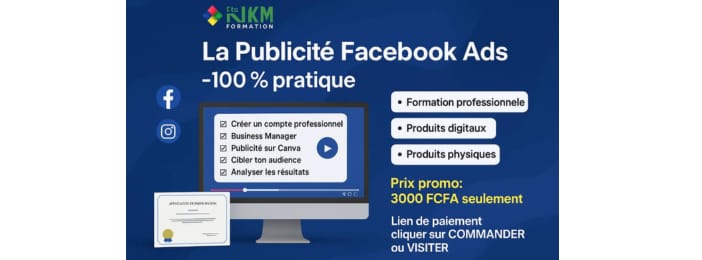 FORMARTION VIDEO: Publicité Facebook pratique pour débutant