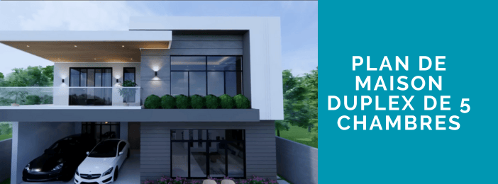 Plan de maison duplex de 5 chambres