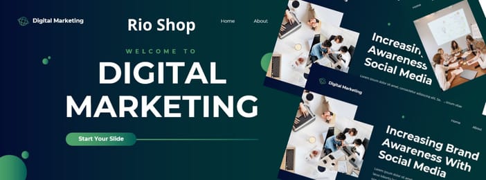 Template PowerPoint Digital Marketing Pro – 23 Slides Modernes et Impactants