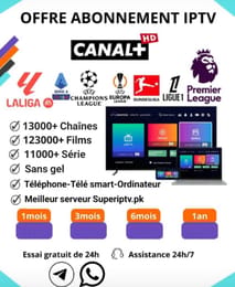 Abonnement Chaînes de visionnage IPTV