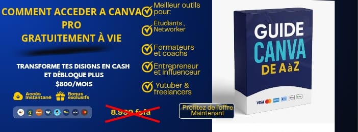 GUIDE CANVA PRO GRATUIT À VIE