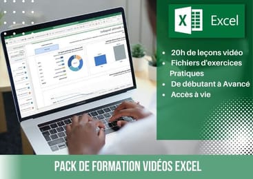 FORMATION EXCEL/GESTION D'ENTREPRISE + PACK DES VIDÉOS DE FORMATION + 20.000 TABLEAUX DE BORD