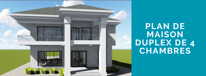 Plan de maison duplex de 4 chambres 4