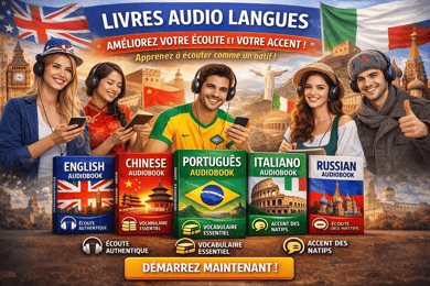 🎧📚 COLLECTION DE LIVRES AUDIO – APPRENEZ LES LANGUES COMME UN NATIF
