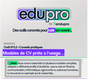 Outil N°5.3 Modèles de CV PPT & WORD
