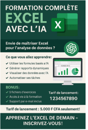 Excel avec l’IA – Formation complète