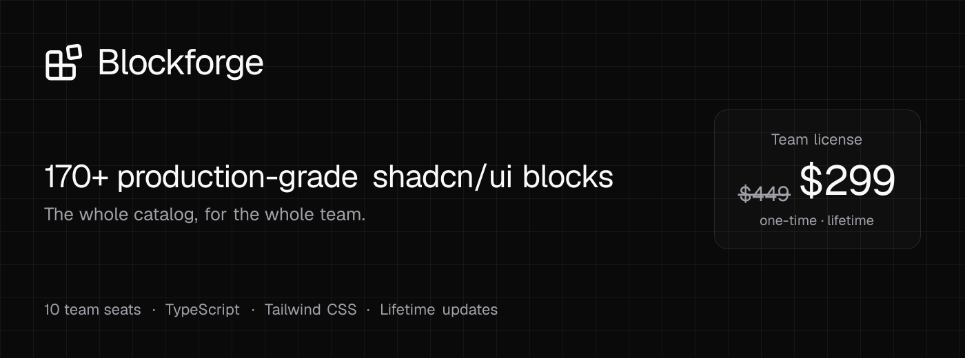 Blockforge — Team (10 seats)
