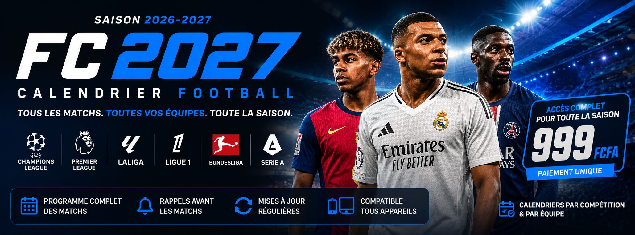 Ne rate plus jamais un match de ton club, même sans forfait internet