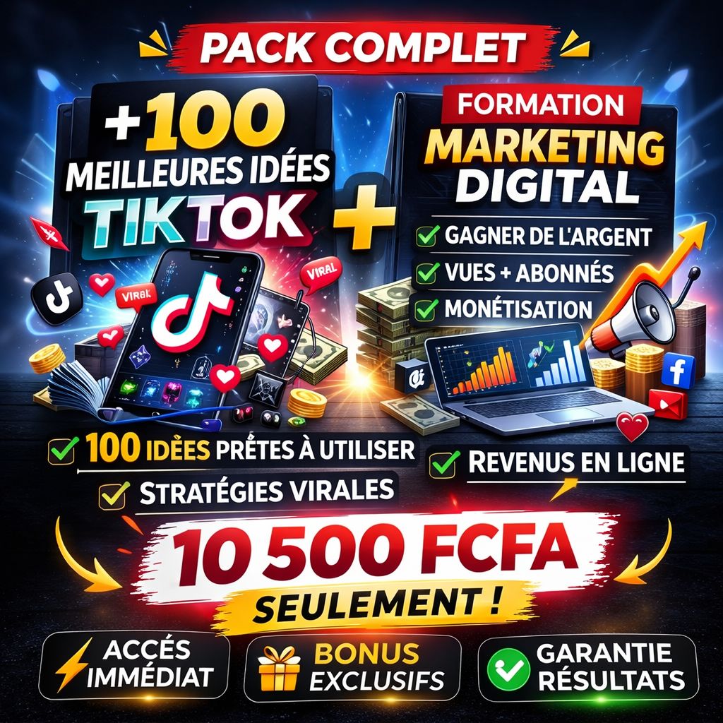 💹Formation marketing + idée de formation Résultats en 7 jours
