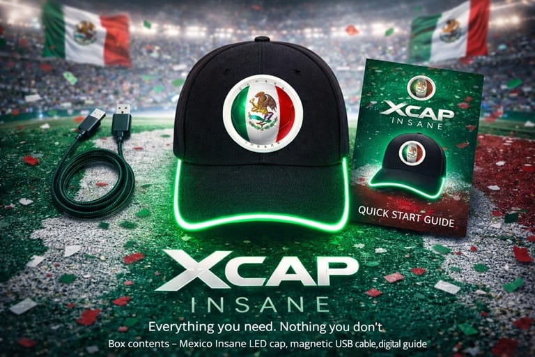 Mexico Xcap - Insane - SONO-Luminous Cap for football fans - Bundle - 10pcs