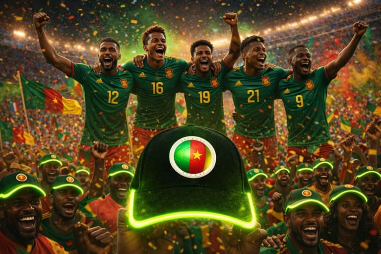 Cameroon Xcap - Insane - SONO-Luminous Cap for football fans - Bundle - 5pcs